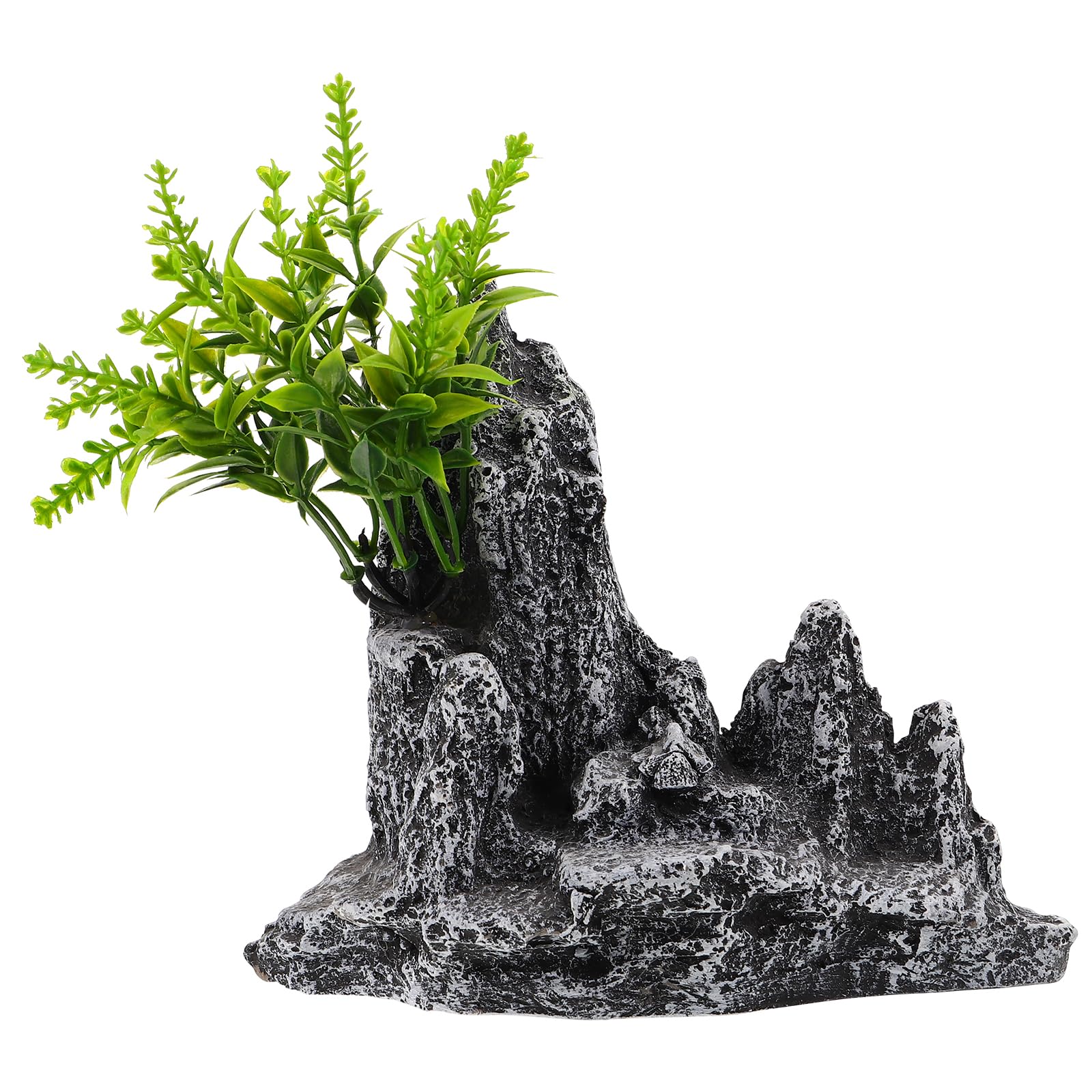 SOLUSTRE Ozdoba skalna do akwarium: sztuczna figura skalna, symulacja góry do miniaturowego ogrodu akwariowego