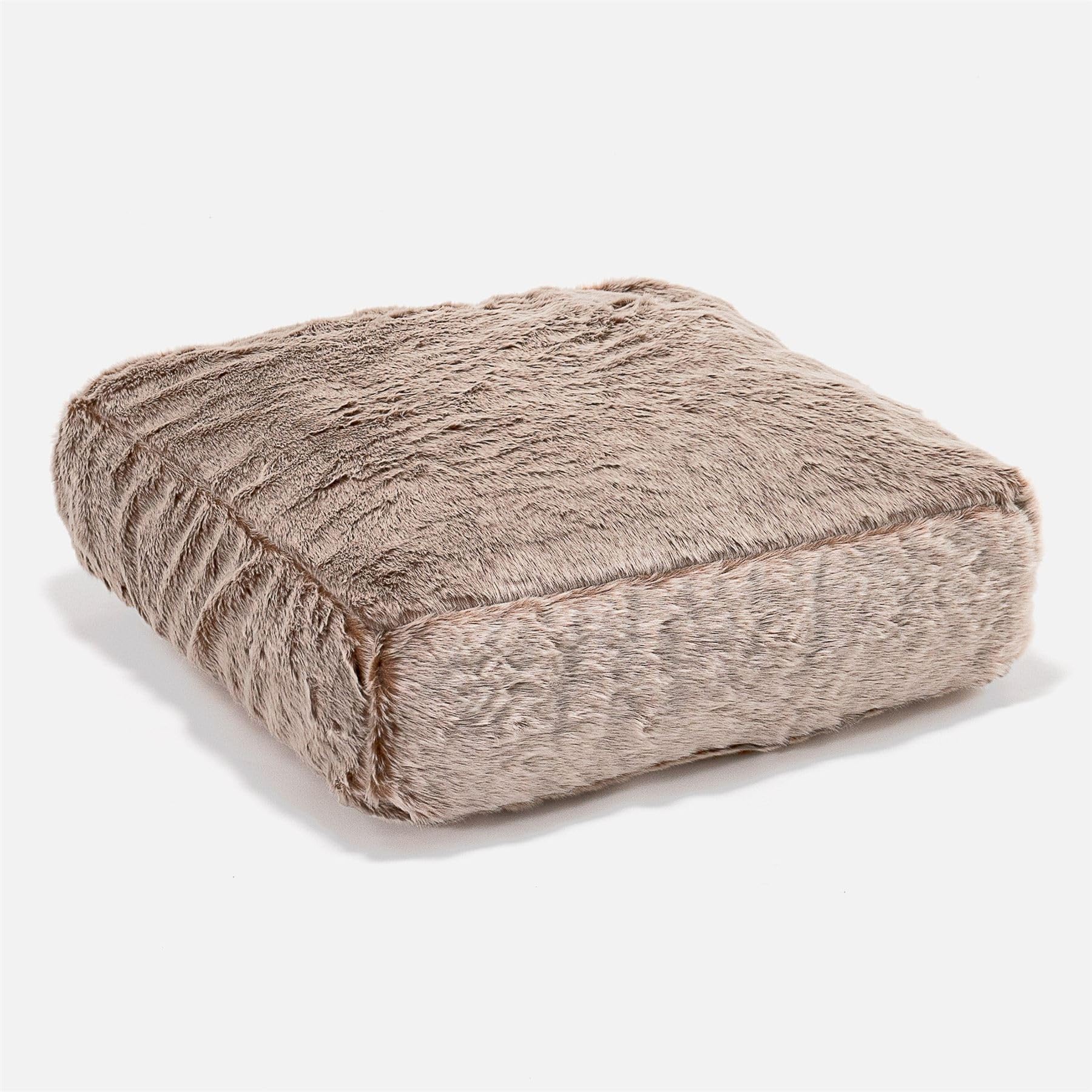 Lounge Pug Bodenkissen Kaninchen Kunstfell Goldbraun Zierkissen Sofakissen Dekokissen