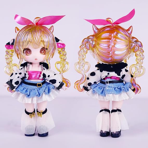 ICY Fortune Days 13cm bjd Doll - Anime Style Doll Set, Perfect for Gifts, Decorations, DIY Exercise, Collections, Girl Dolls 8+Taurus
