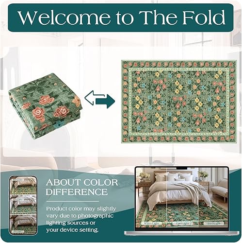 Miniatura 31 de Alfombra de entrada bohemia vintage de 2 x 3 pulgadas, alfombra de entrada pequeña, antideslizante, lavable, tapete para puerta de interior, tapete