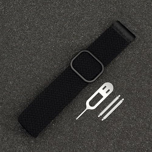 Miniatura 2 de Abanen Correa de reloj elástica Solo Loop de 0.876 pulgadas para Garmin Instinct 2 SolarInstinct 3 de 1.772 pulgadas, correa trenzada ajustable