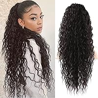 Vista 32 de SEIKEA Extensión de cola de caballo, PT005 Isabella 66 cm de largo, rizada, con resalte bohemio, de múltiples capas, ligera y esponjosa, con cordón