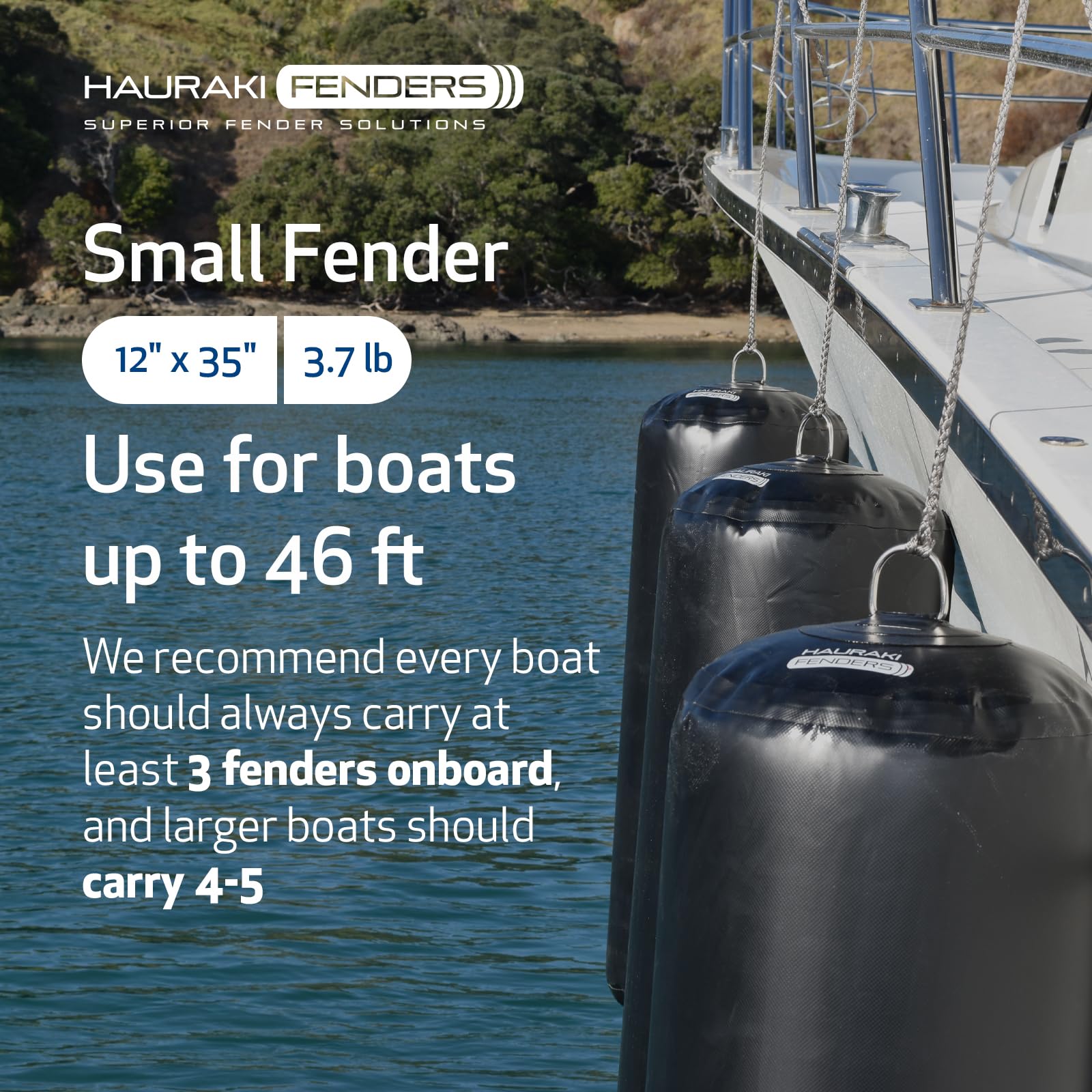 Aufblasbare Bootsfender für Boote und Yachten, entleerbar für einfache Lagerung, robust für horizontale und vertikale Nutzung