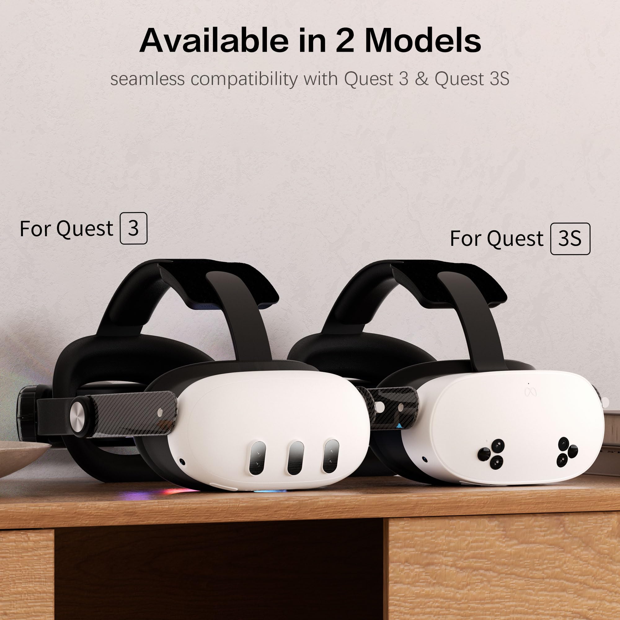 Los auriculares RGB coloridos son adecuados para Oculus Meta Quest 3/3S. La diadema de esponja acolchada trasera puede reducir la presión facial y mejorar la comodidad de juego.