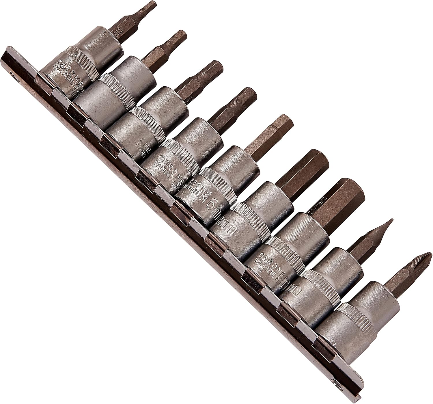 Amtech I8150 10 Piece 10mm (3/8") Drive hex bit Socket Set
