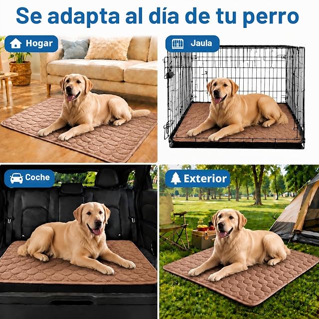 Foto 7 de 7 de BASVII Alfombra Refrescante para Perros y Gatos 100x70cm, Manta Refrescante para Perros Verano Sin Gel