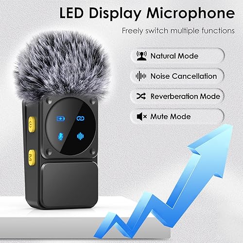 Miniatura 3 de Mini micrófono inalámbrico Lavalier para iPhone iPad Android con conector LightningUSB-C, micrófono de solapa con reducción de ruido de tiempo de