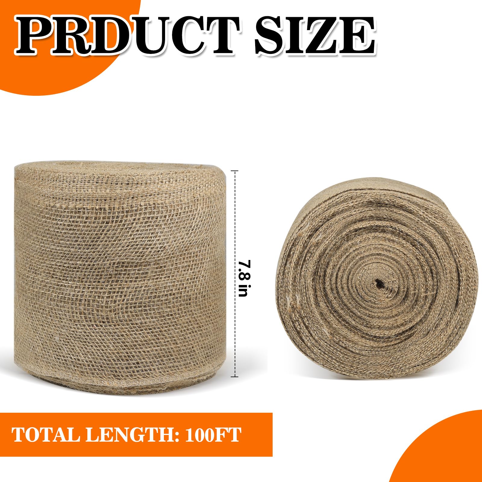 Rotolo di iuta naturale per giardinaggio, 19,8 x 30,5 m, protezione per tronchi d'albero, rotolo di iuta per mantenere caldo e idratare (19,8 cm x 30,5 m)