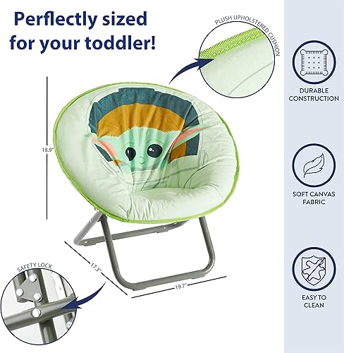 Miniatura 95 de Idea Nuova Paw Patrol Skye - Silla plegable Saucer™ de 19 pulgadas con marco de metal rosa, a partir de 3 años Avengers / Gris,Pistas de