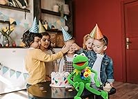 Vista 4 de Kermit Frogs - Marioneta de mano, peluche de rana, The Muppets Show, muñeca de marioneta de rana suave adecuada para juegos de rol, verde, 24