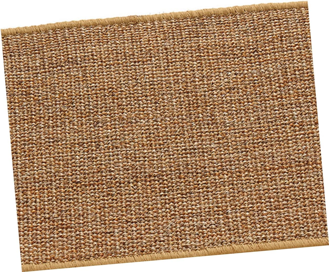 Mikikit Cat Sisal Grinding Claw Mat Durable Pet Scratcher for Furniture Protection Soft Flax Material for Cats and Kittens Multi-Functional Sleep and Scratch Pad