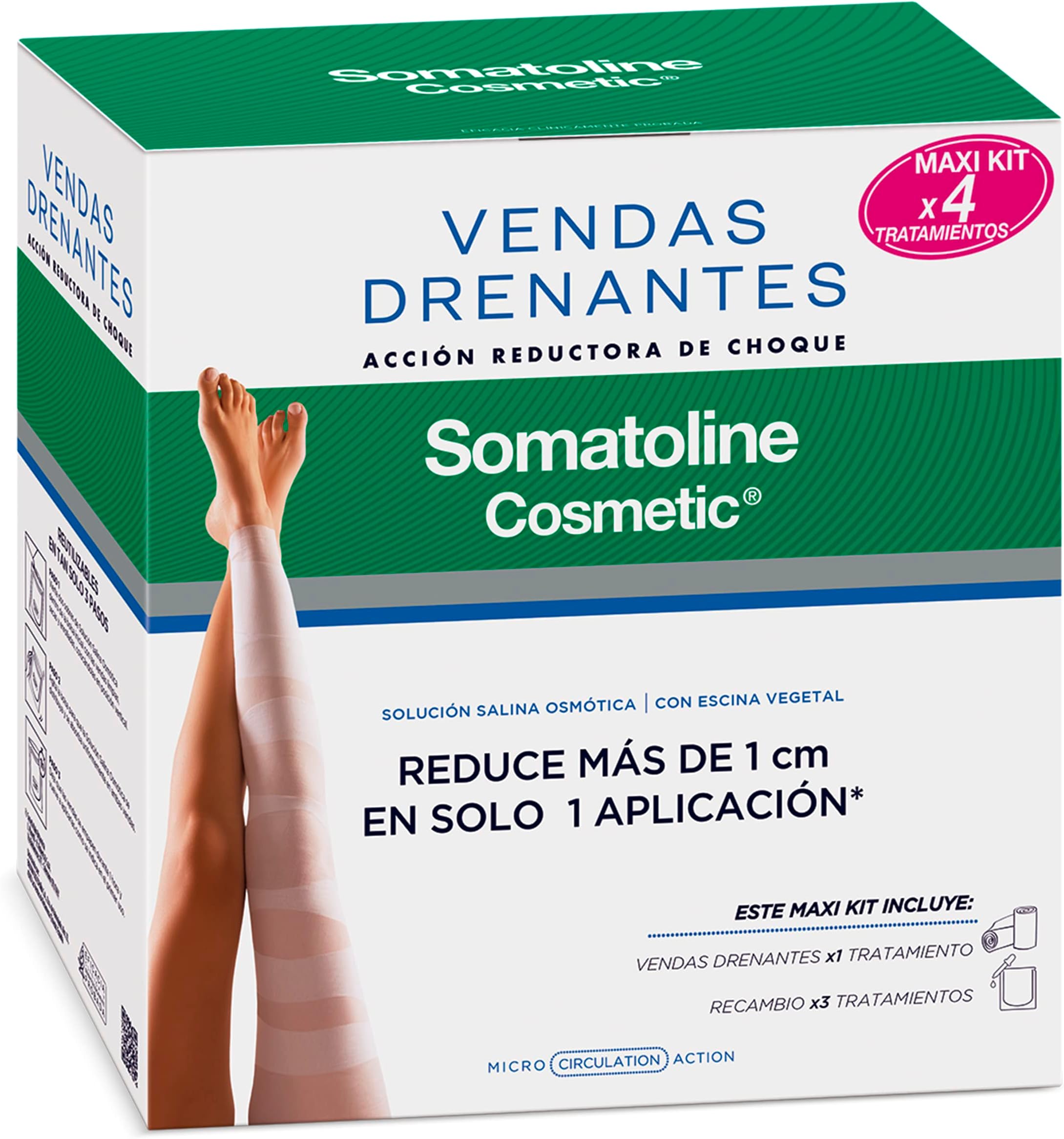SOMATOLINE DRENANTE VENDAS Maxi KIT LOTE 4 pz