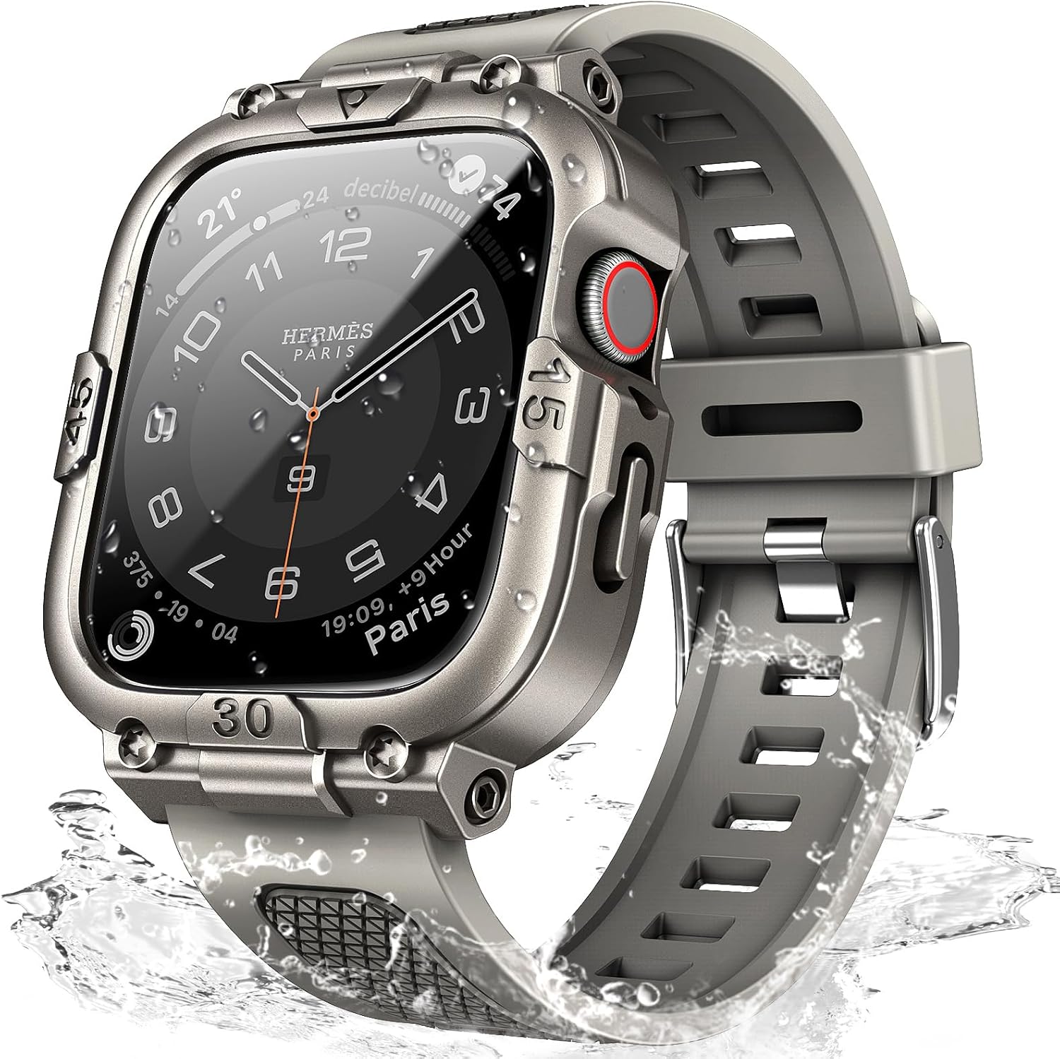 Mosonio Sport Rugged Case with Band for Apple Watch Band 46mm 45mm 44mm 42mm (S11/S10)41mm 40mm, Light TPU Bands with Cover and Screen Protectors for Men, Waterproof Strap for iwatch Series 11 10 9 8 7 6 5 4 SE