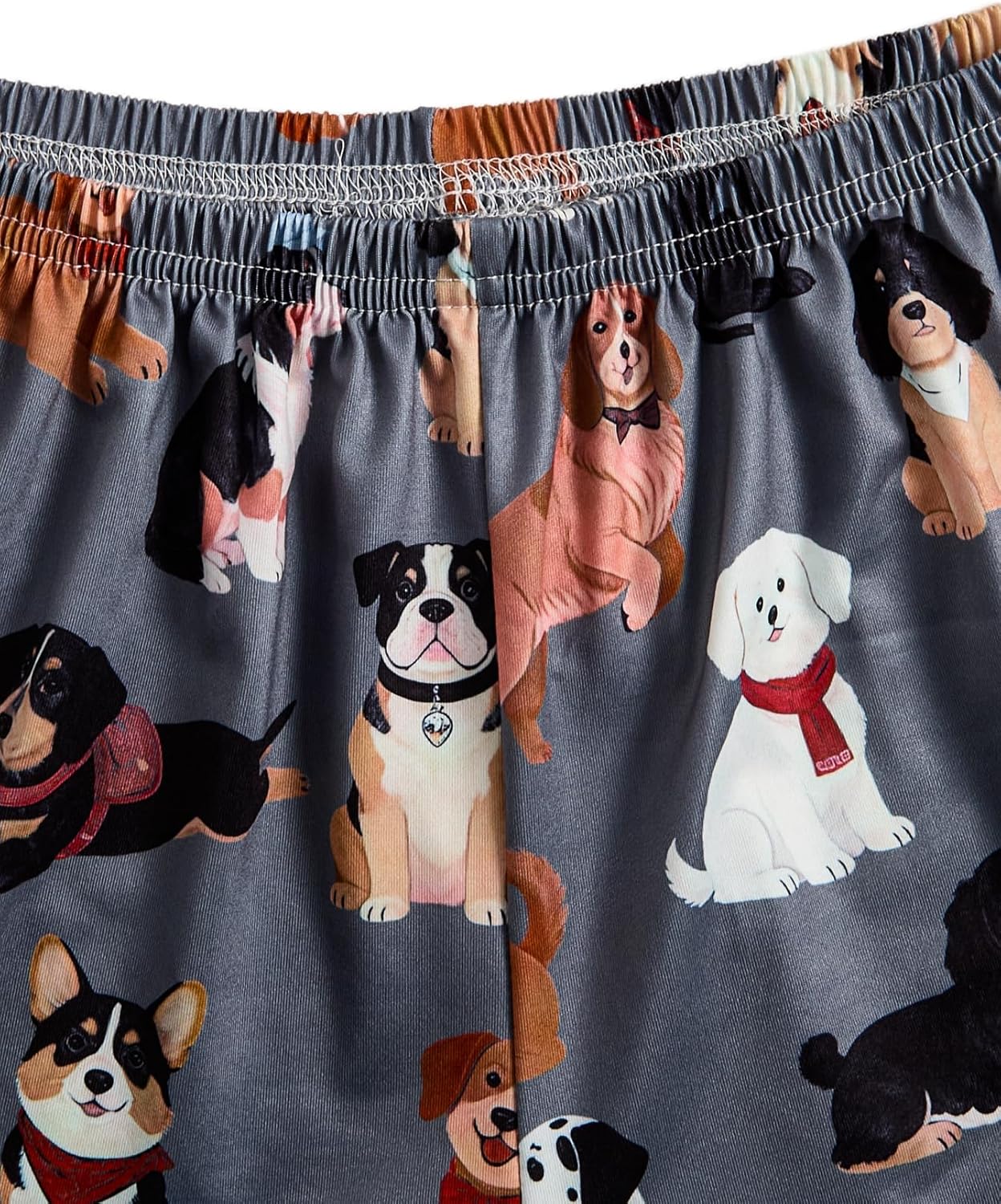 SOLY HUX Women's Short Pajamas Set Cute Printed Button Short Sleeve Shirt with Shorts Sleepwear PJs Set - Image 5