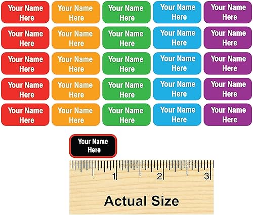 Miniatura 6 de Etiquetas de nombre impermeables personalizadas a presión y pegan con nombre personalizado en etiquetas de la ropa. Etiquetas personalizables con