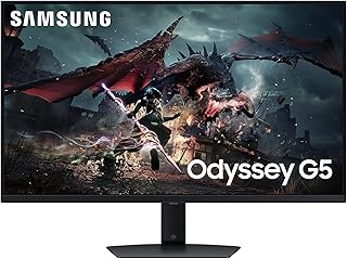 SAMSUNG Odyssey G50D, 27-Inch Fast IPS panel, 2K QHD (2560 x 1440), Refresh Rate 180Hz & Response Time 1ms(GTG) Gaming Computer Monitor, AMD FreeSync, G-Sync Compatible, 3 Years Local Warranty