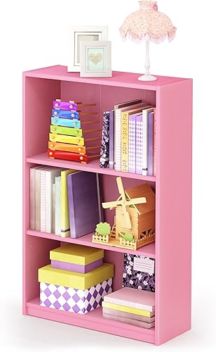 Miniatura 43 de Furinno JAYA Estantería de Libros, Estantería de 3 Niveles, Librero con Estantes Ajustables, 9.5 x 24.5 x 40.3 pulgadas, para Sala de Estar,