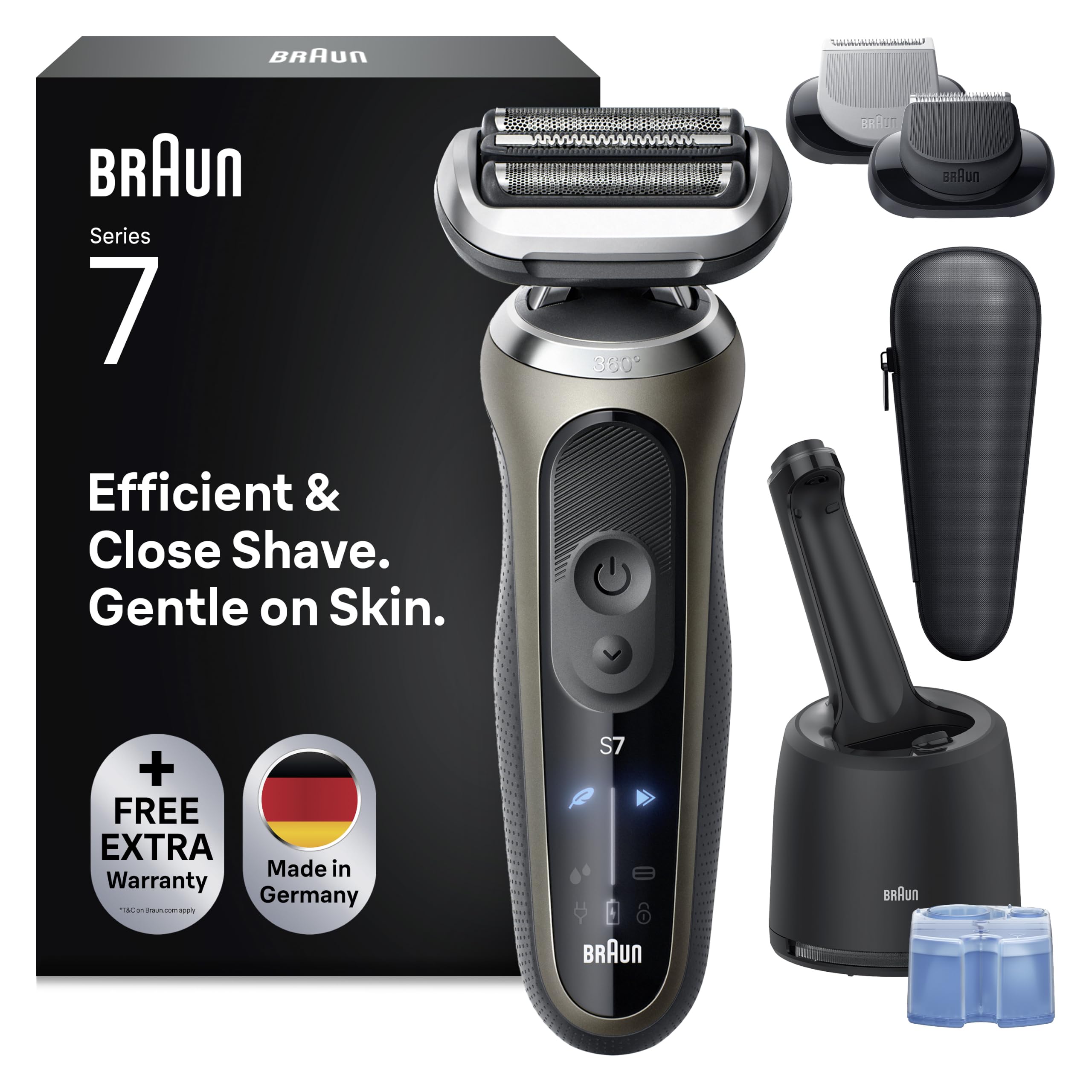 Braun Rasierer Herren Elektrisch Series 7, 72-C7650cc, Gold