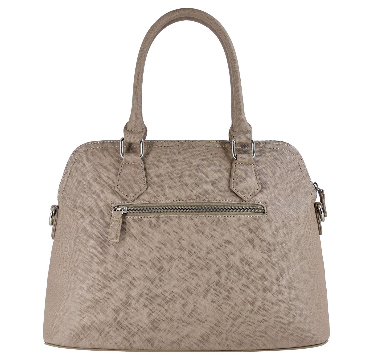 David Jones - Bolso de Mano Bugatti Mujer - Bolso Bandolera Hombro Cuero PU - Tote Mensajero Señora Multicolor Rayas PU - Shopper Mediano Bolera Piel - Satchel Moda Trabajo Diario Vida - Nude Rosa