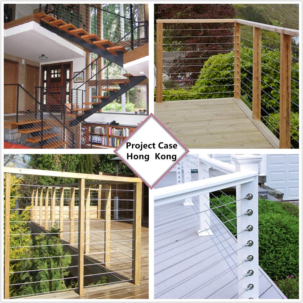 Ingpro 40 Pack 3/16" Swage Lag Screws, AISI 316 Stainless Steel Left & Right Handed Thread for Wood Post Cable Railing Hardware/Kit (20 Pairs)