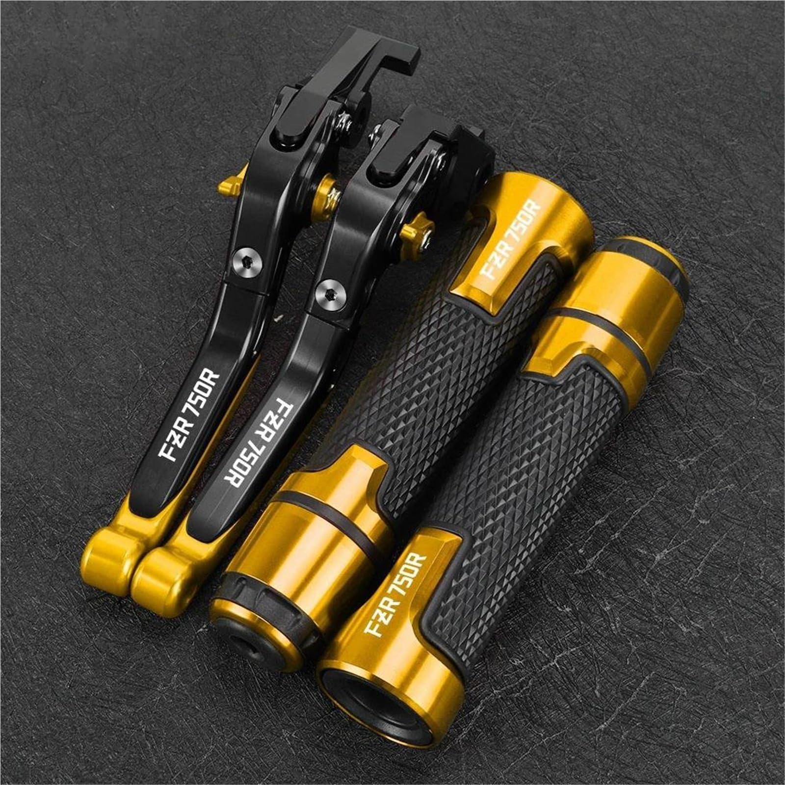 GQUIKGW Replace Brake Clutch Levers Motorcycle Parts Handles Adjustable Folding Extendable for Y-AMAHA for Genesis FZR750R 1987-1998(Yellow)