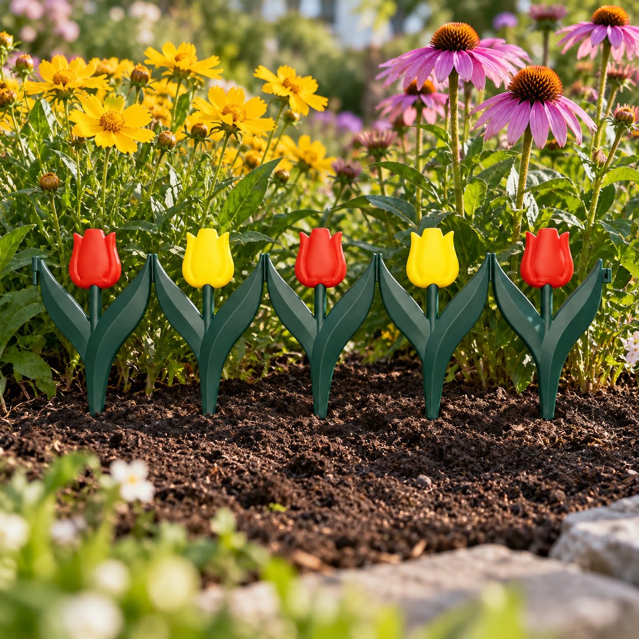 da Giardino Plastica, Bordura, Legno bianco, 3,5 cm