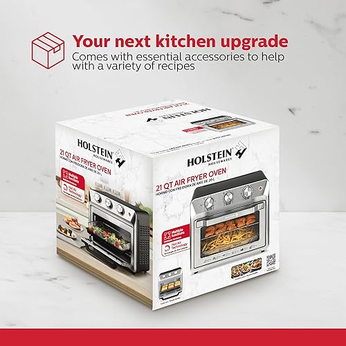Miniatura 9 de Holstein Housewares Horno de freidora de aire de 21QT. Horno de sobremesa multifunción para tostar, hornear, asar, asar y freír al aire con puerta