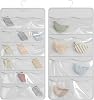 26-Pocket Hanging Organizer for Socks, Underwear, Bras, and Leggings, Dual-Sided Closet Storage for Lingerie and Kids’ Clothing, White