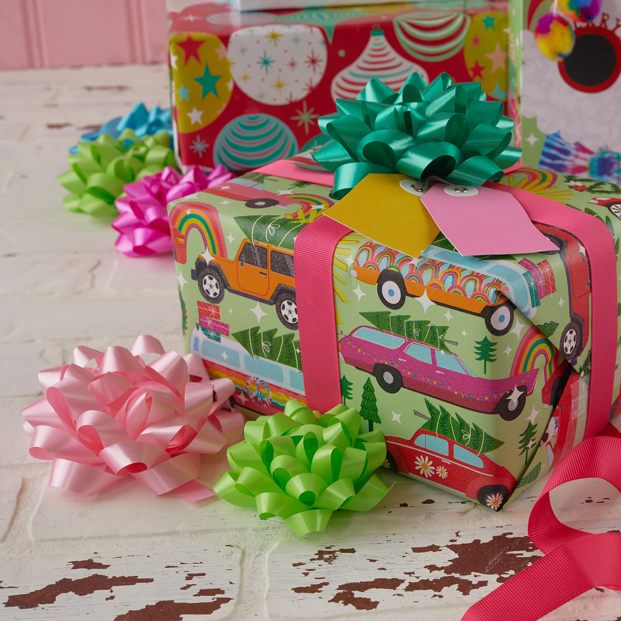 The Gift Wrap Company Decorative matte bows, Lime, Medium - Image 4