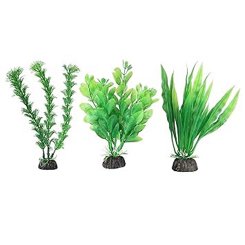 Aquarium Decoration Combo Items (Pack of 3 Plants)