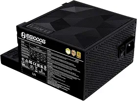 Fonte Lian Li Edge Gold 1000W 80 Plus Gold Preta Full Modular 12VHPWR Cybenetics Gold com hub USB EG1000G BLACK BR