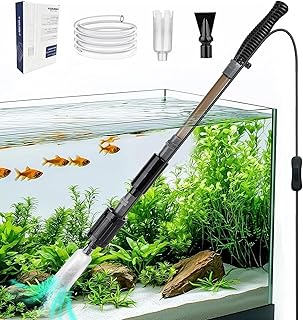 【2026年新グレード】電動 水換えポンプ USB給電 5V3A 3in1多機能 水換え 砂利洗浄 水槽水換え 清掃 底砂クリーナー アクアリウム 浄水器 800L/h流量 長さ調整可能 組み立て簡単 楽に水槽清掃 1.5mホース 日本語説明書付き