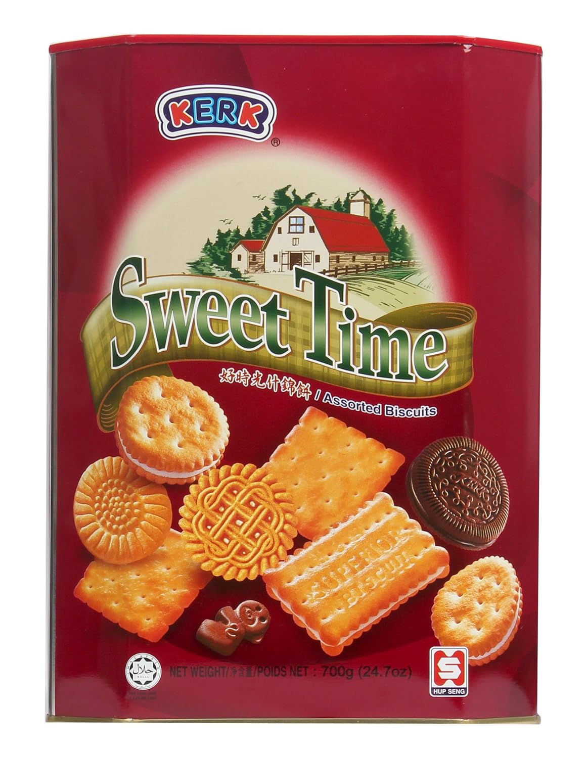 Kerk Sweet Time Assorted Gourmet Biscuits 24.7 Ounce Gift Tin