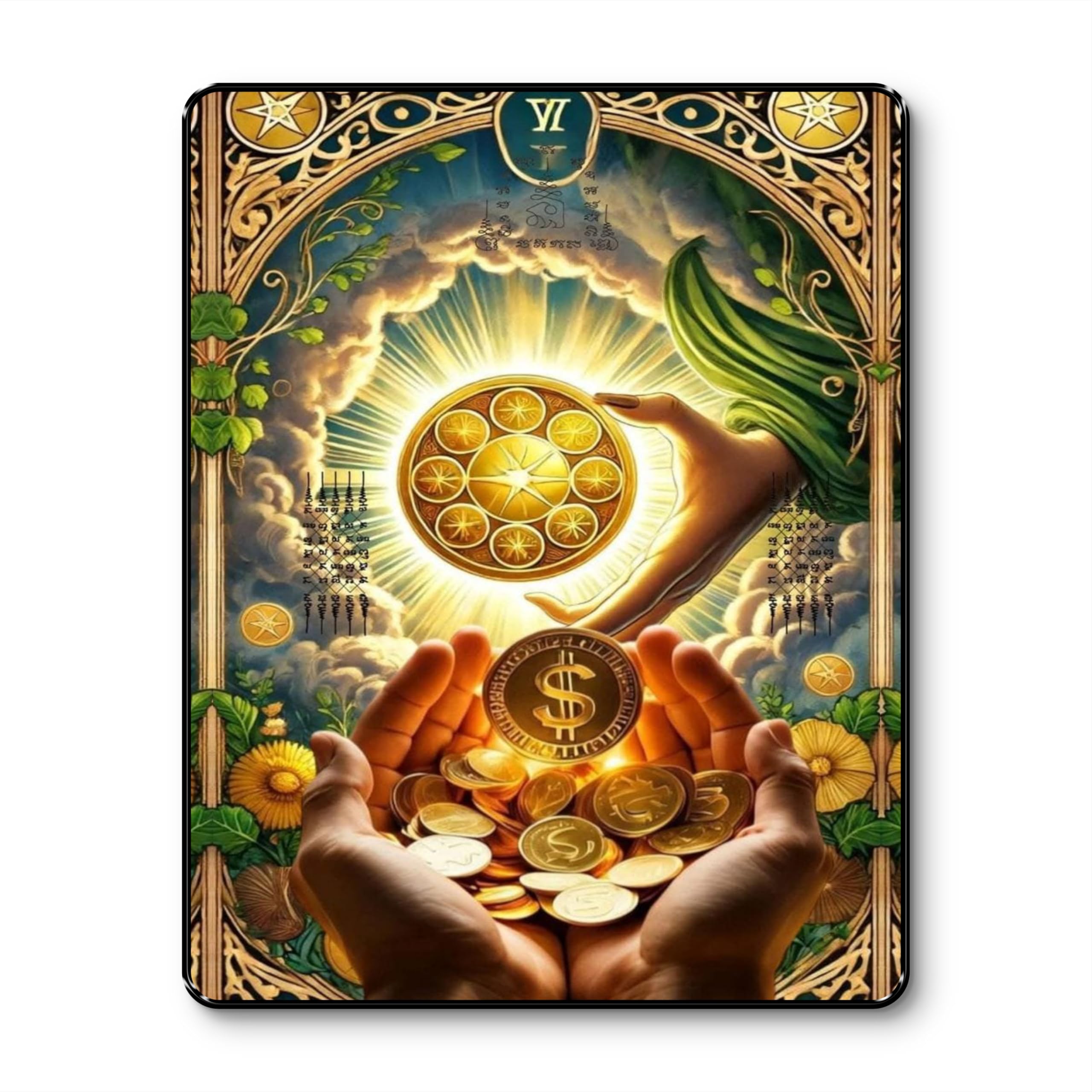 Golden Money Tree Wall Art - Wealth & Good Luck -11