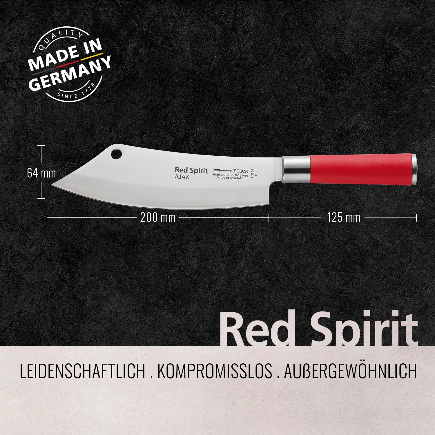 Amazon.com: F. DICK – Red Spirit Chef Knife Ajax - Kitchen knife