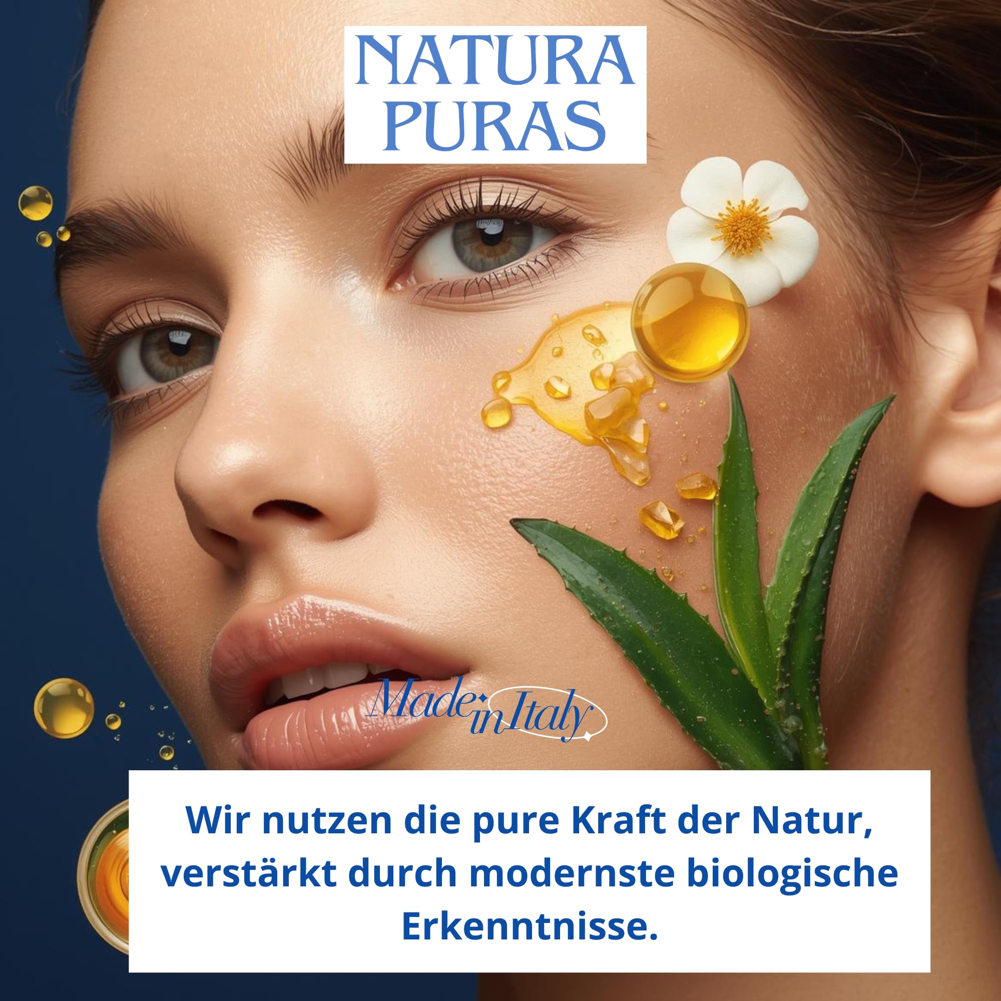 Antifalten-Gesichtscreme mit EXTRA STARKEM Filler- und Sofort-Lifting-Effekt – 3-fache Hyaluronsäure, Acmella Oleracea, Gelée Royale und Koffein – Aufgepolsterte und glatte Haut – NaturaPuras 50 ml