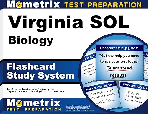 Virginia SOL Biology Flashcard Study System: Virginia SOL Test Practice Questions &amp; Exam Review for the Virginia Standards of Learning End of Course Exams (Cards)