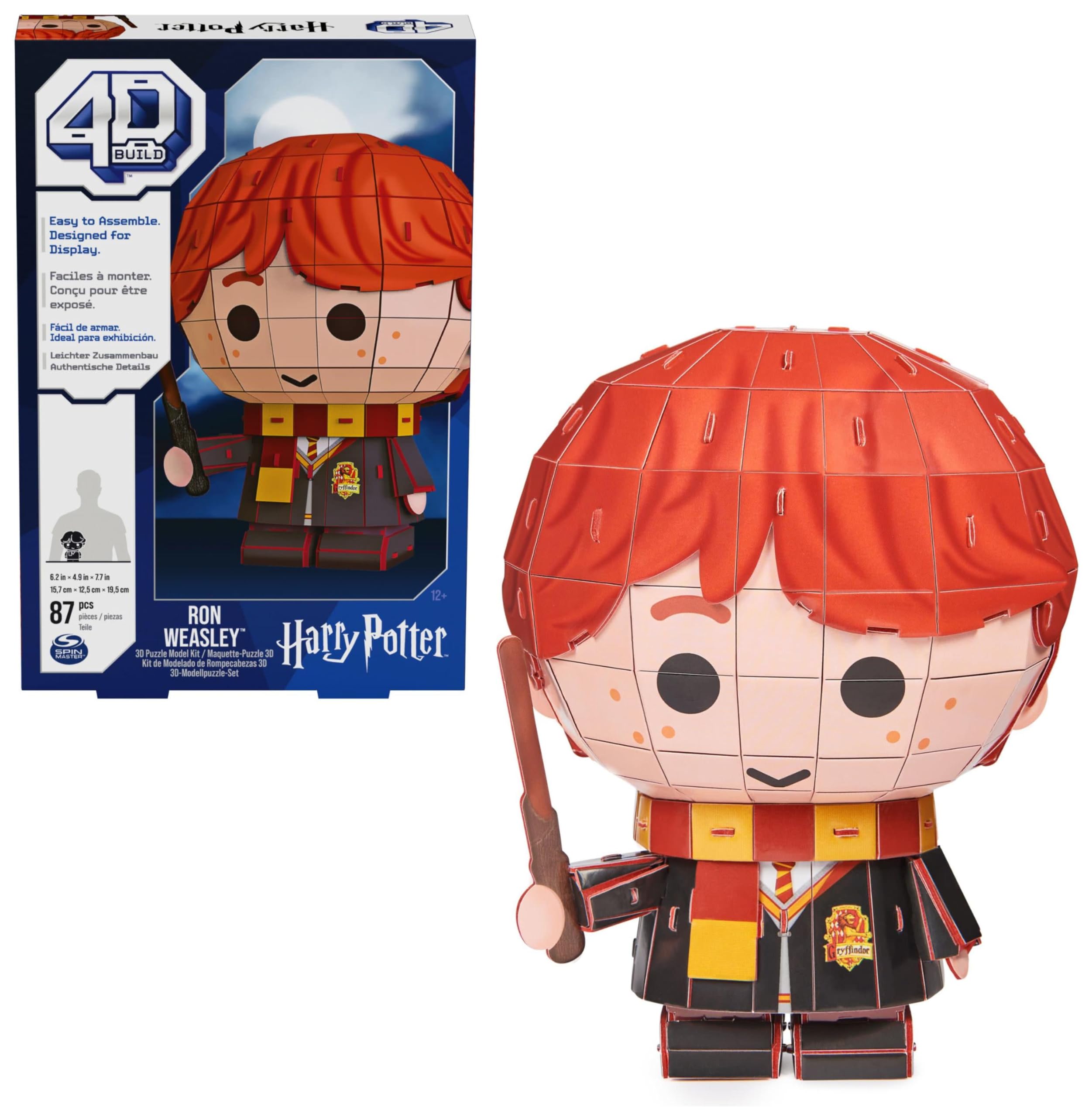 4D Build - Ron Weasley - 3D-Puzzle des beliebten Harry Potter-Filmheldens aus hochwertigem Karton, 87 Teile, für Fans der magischen Abenteuerserie ab 12 Jahren