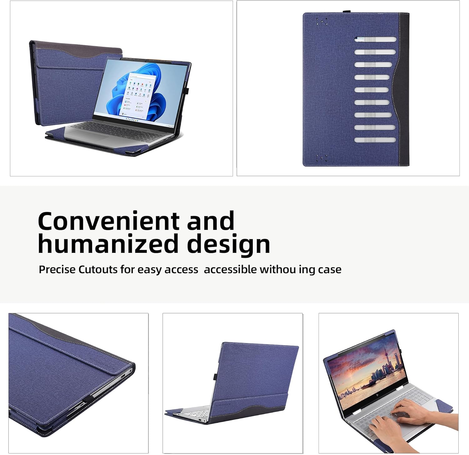 Laptop Case for 2023 Yoga 7i 16"|Yoga 7 16IRL8 /16IAH7/16IAP7 /16AHP9/16IM9 2-in-1 Laptop Detachable Case (Blue)
