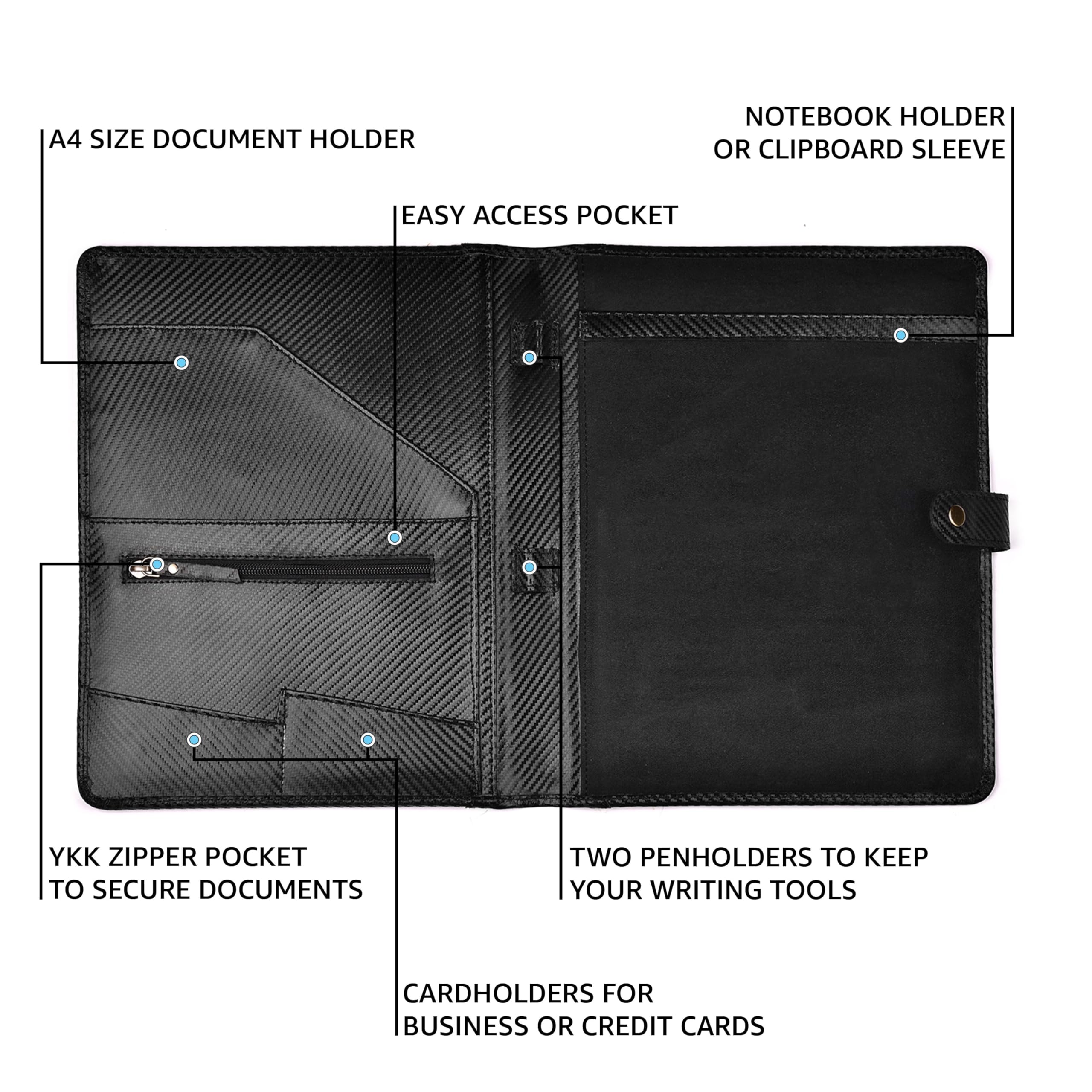 LEATHER VILLAGE Portfolio Professional Organizer - Image 3