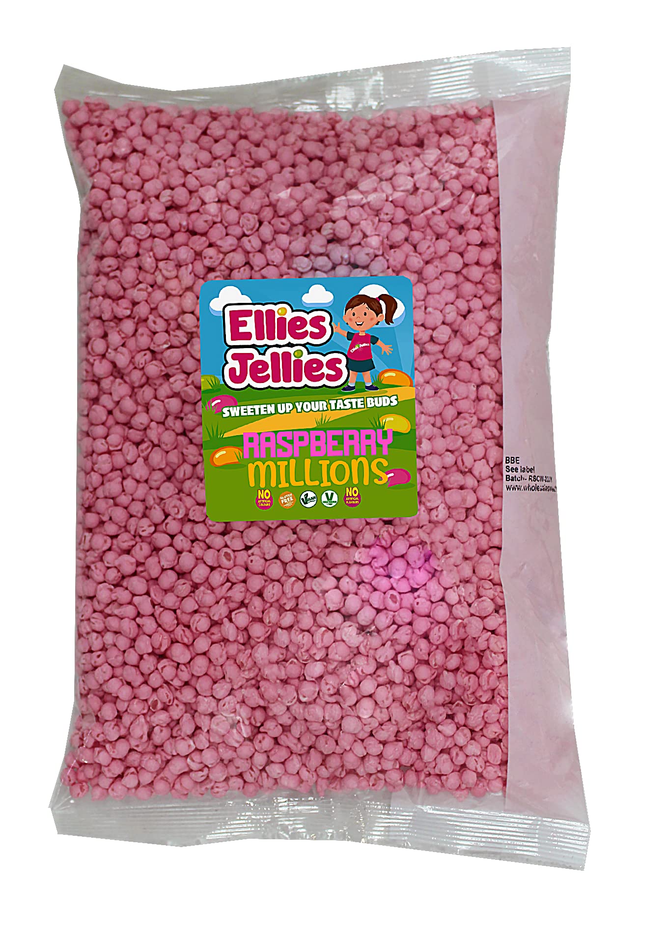 Ellies JelliesRaspberry Millions 1kg Bag