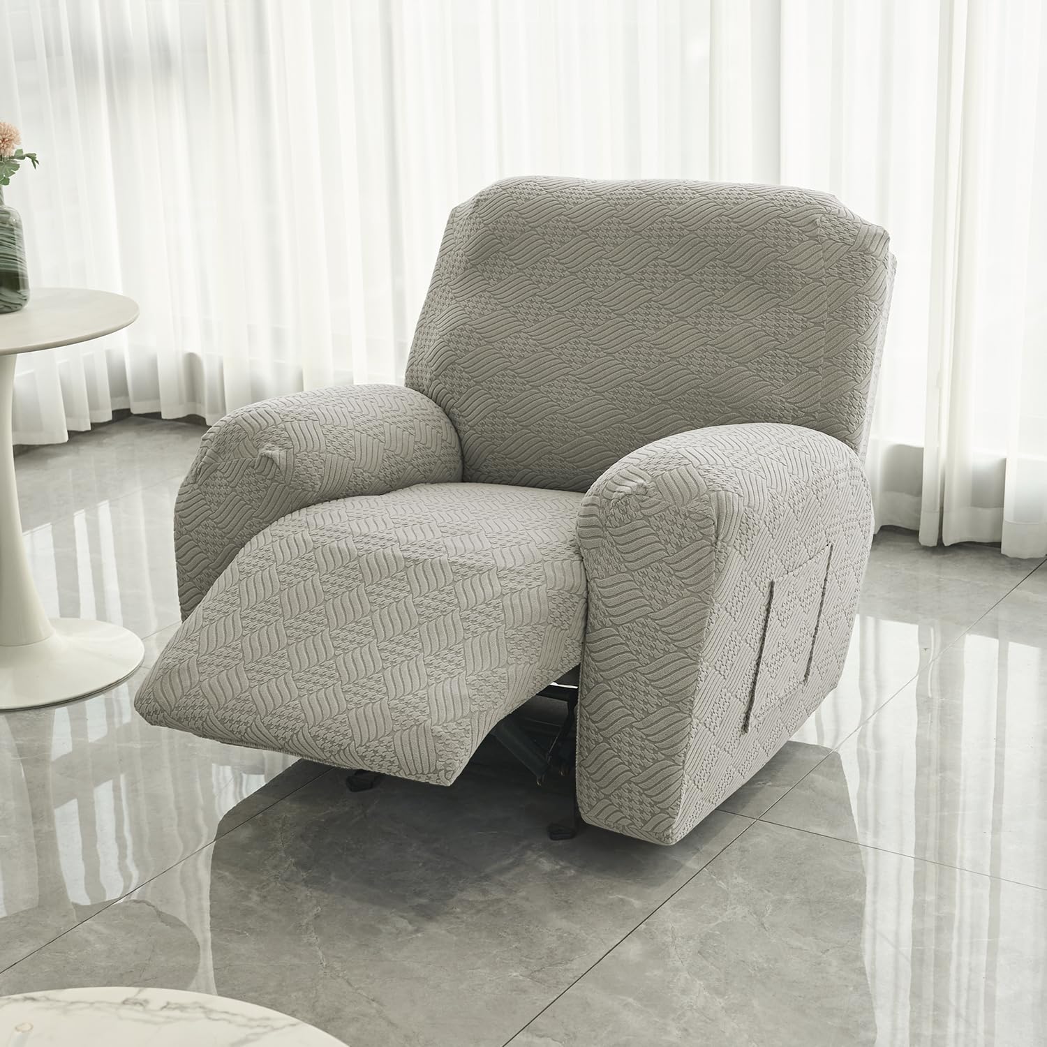 HOKIPO Recliner Sofa Cover - Navy Blue -23