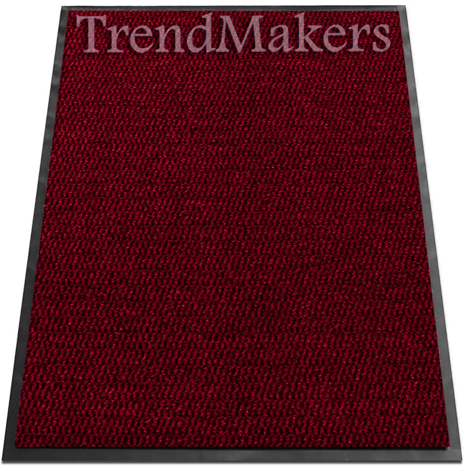 TrendMakers Dirt Stopper Door Mats | Machine Washable Heavy Duty Barrier Mats Anti-Slip Dirt Trapper |15 Sizes - Red/Black - 50 x 80cm - POLYPROPYLENE PILE โ image 1