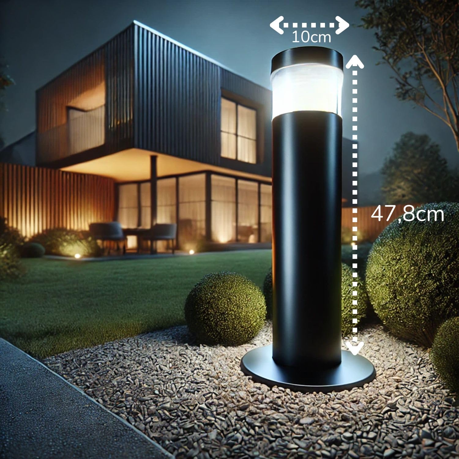 Baliza con enchufe LUA antracita G9 Led 3000K exterior IP44 (H.47,8cm). Ideal para colocar en zonas de paso, entrada a garajes o patios.