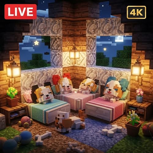 craft Dogs Cozy Holiday Nap: Sleeping Puppies & Festive Winter Fireplace Ambience for Fire TV & Tablets