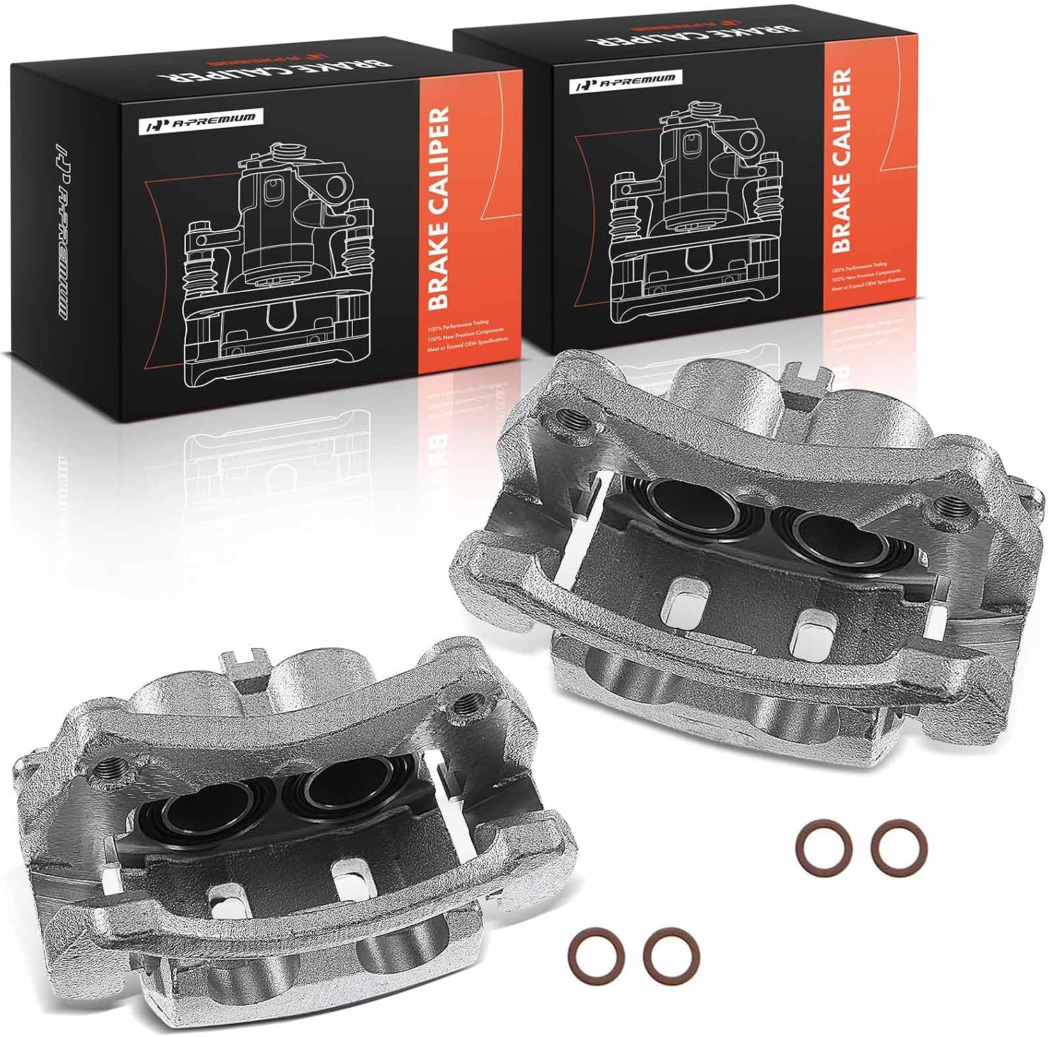 A-Premium Brake Caliper with Bracket Compatible with Nissan and Infiniti | Compatible with QX50 2016-2017, Q50 2014-2018, Q60 2017-2018, Rogue, X-Trail