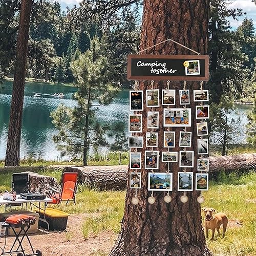 Miniatura 9 de 4 THOUGHT Marco de fotos para colgar fotos, tablero de fotos de 15.7 x 5 pulgadas, regalo del día de San Valentín, marcos rústicos de madera,