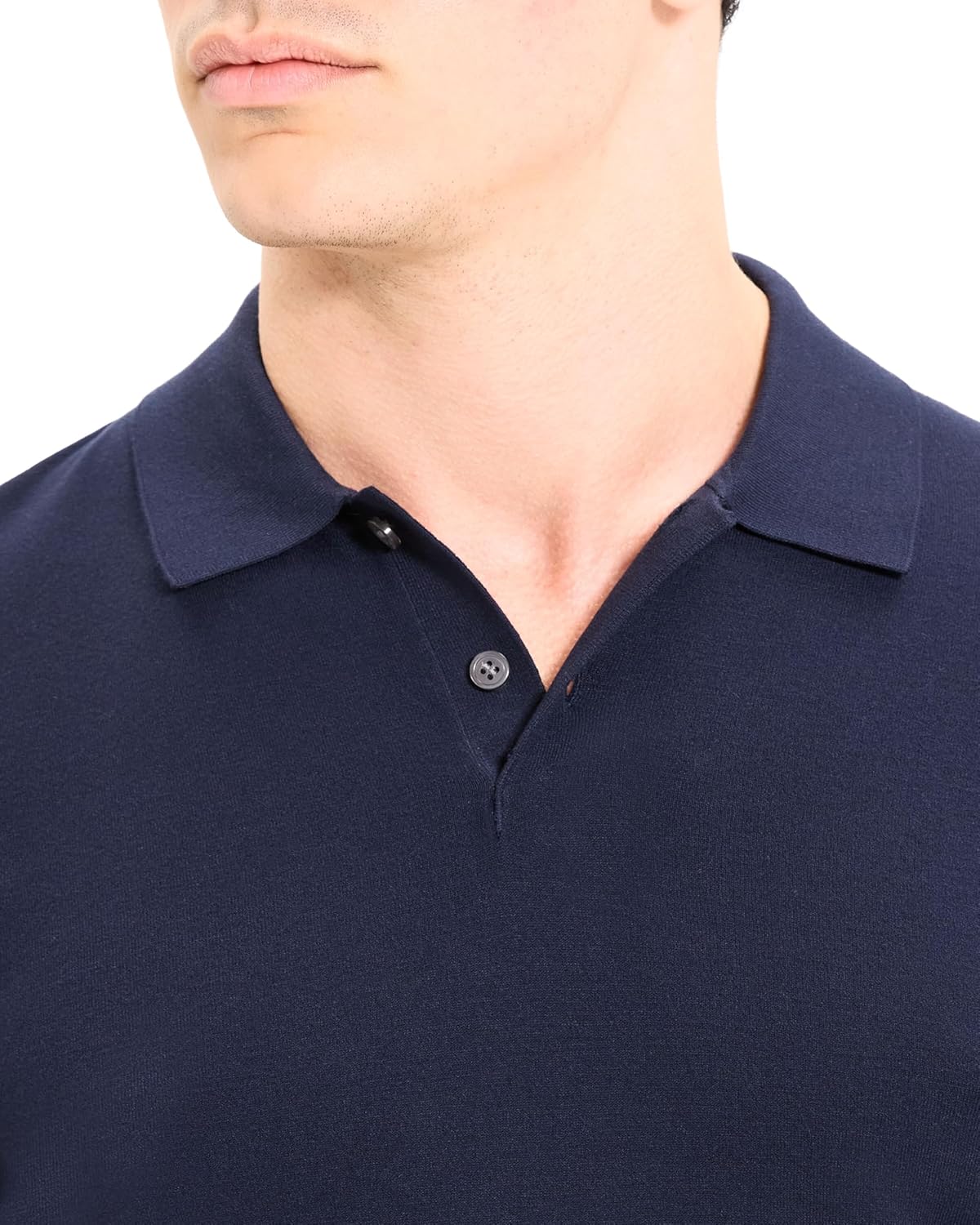 Theory Men's Goris Polo Long Sleeve in Light Bilen - Image 3