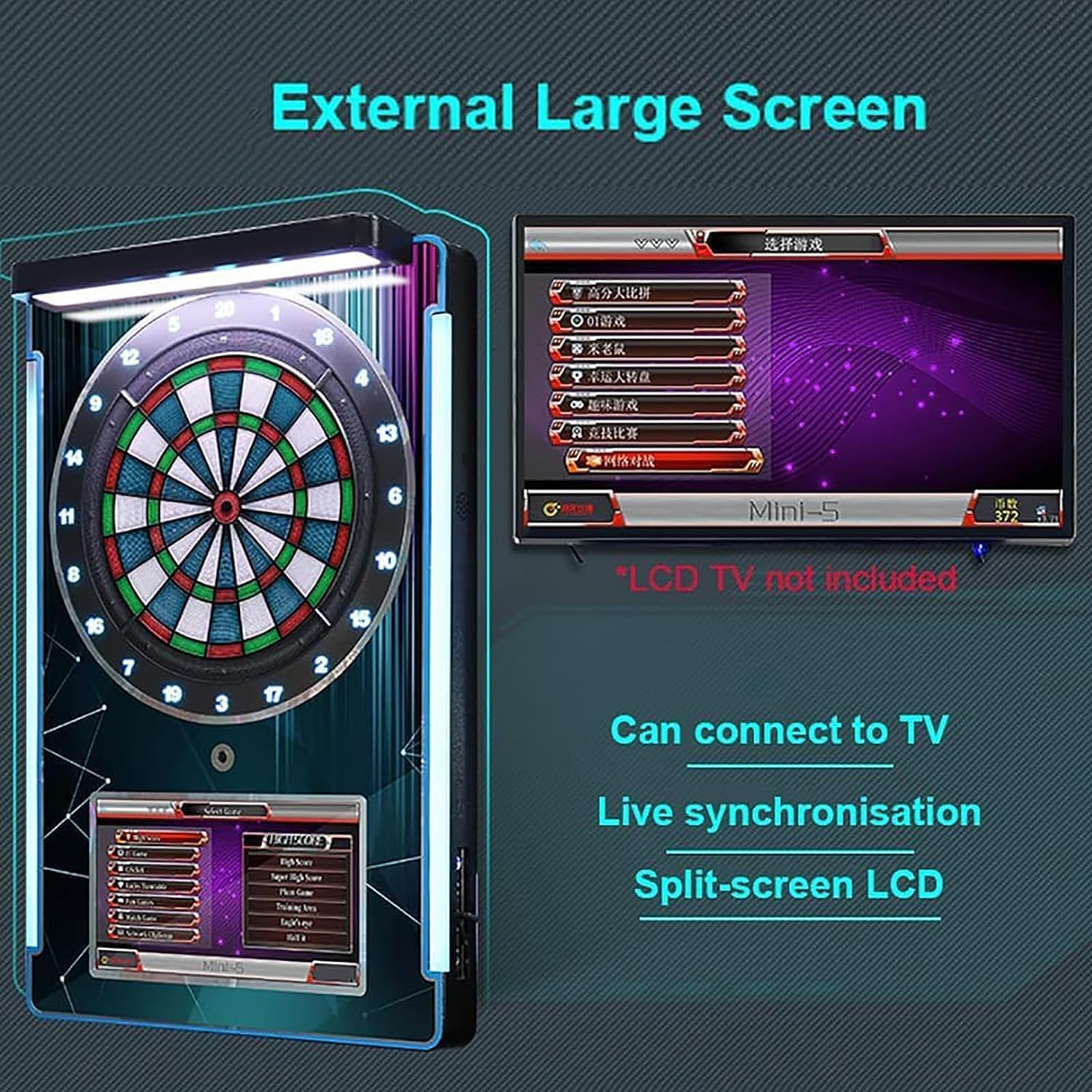 Electronic Dartboard, Electric Digital Dartboard with 24 Games