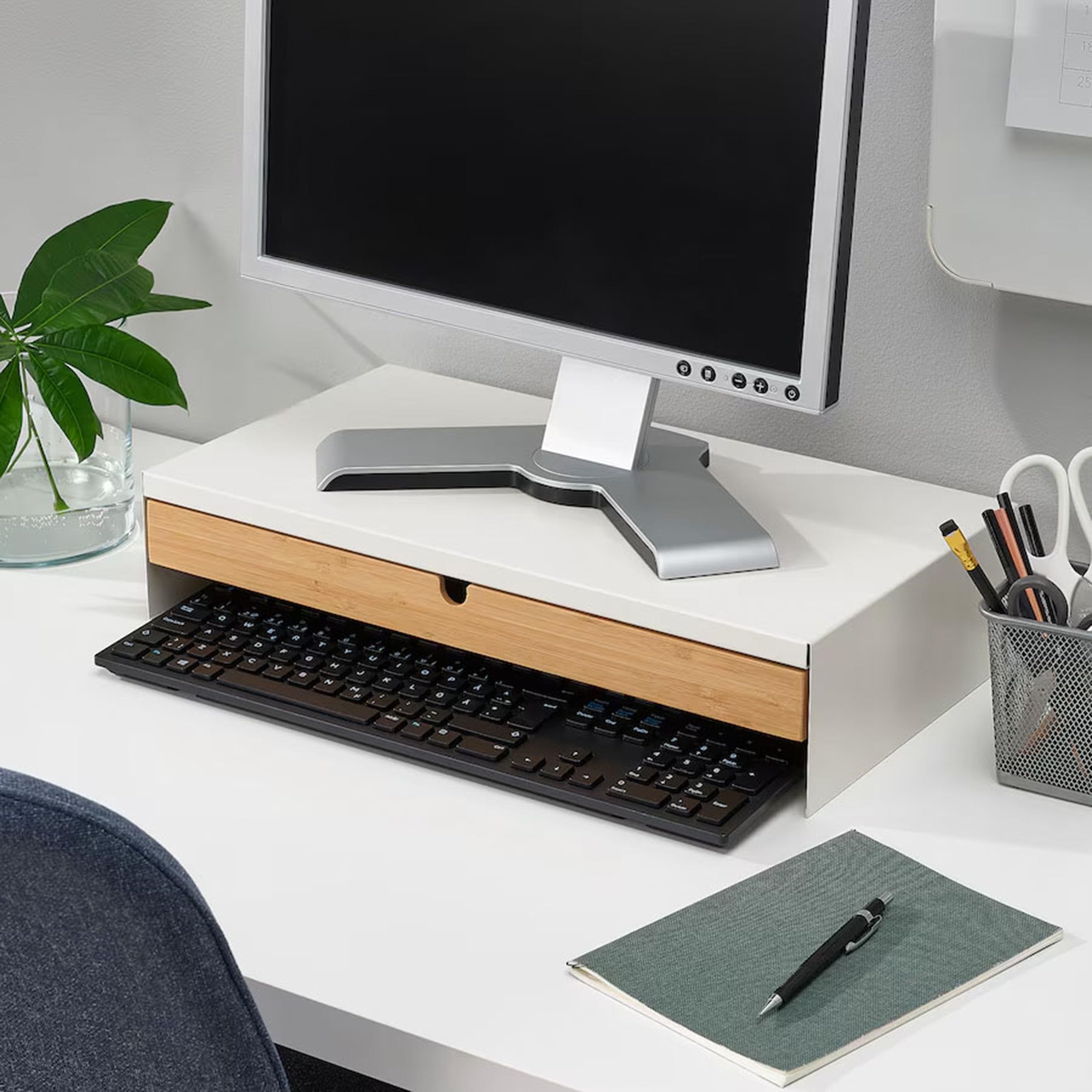 sarcia.eu ELLOVEN Supporto per monitor con cassetto, bianco 504.747.70
